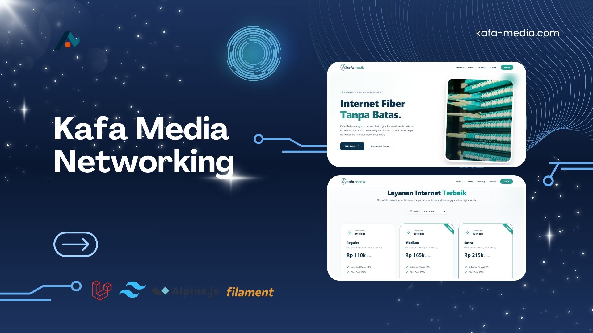 Sistem Manajemen ISP & Website Interaktif Kafa Media